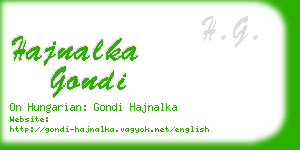 hajnalka gondi business card